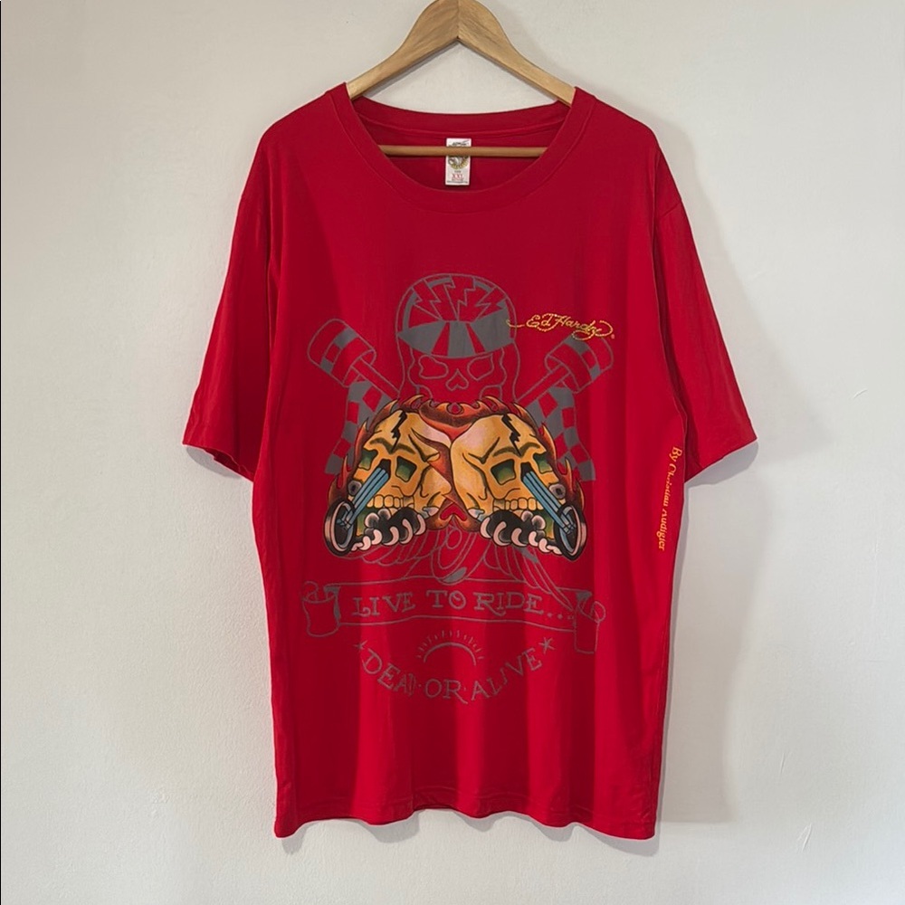 Vintage Y2K Ed Hardy Tattoo T-Shirt / XXL
